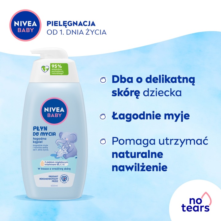NIVEA Baby рідина для миття для дітей лагідна купання, олійка мигдальний 450 мл — фото 7