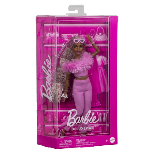 BARBIE лялька DELUXE в стилі BARBIECORE з протезом ноги брюнетка рожева — фото 10