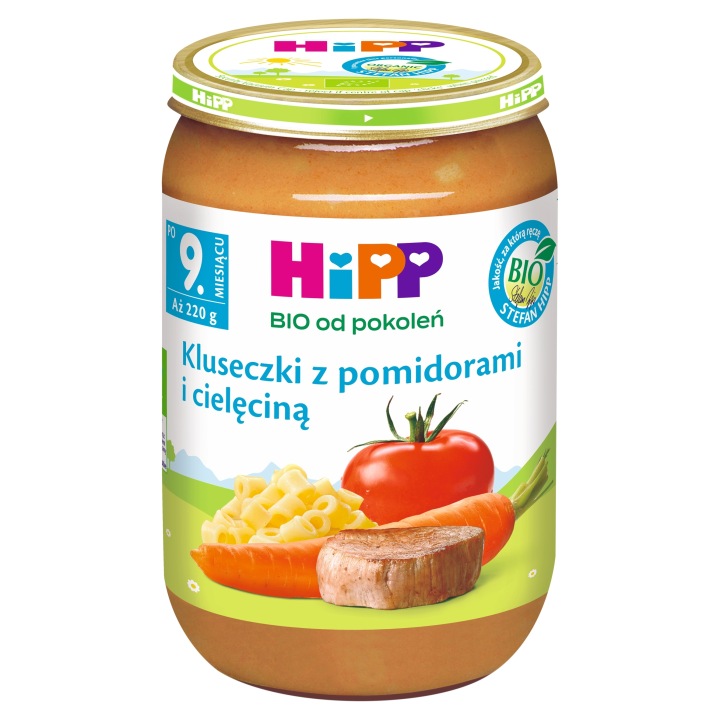 HiPP Біо обід галушки з помідорами і телятиною 220 г по 9 місяця — фото 2
