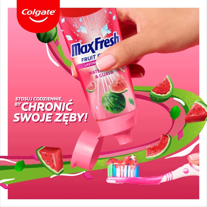 Зубна паста Colgate MaxFresh Fruit Fusion Watermelon & Гуава 75 мл — фото 6
