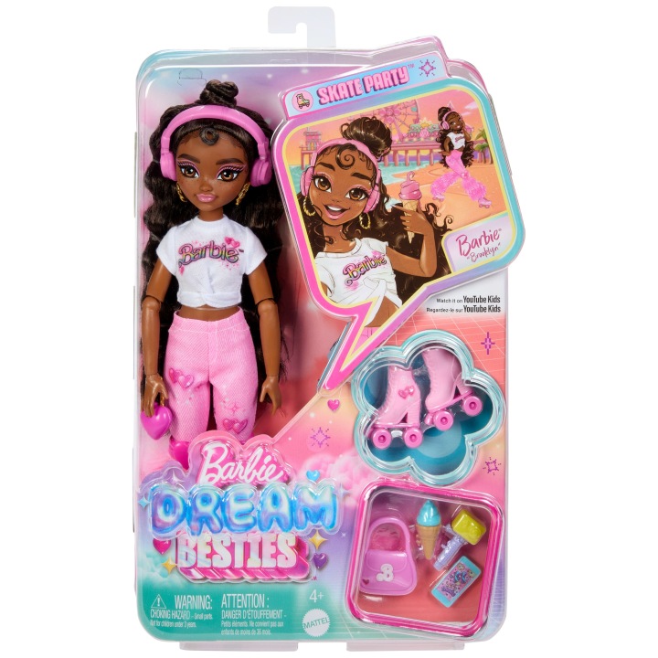 Лялька Barbie Dream Besties Brooklyn на роликах JFX97 Після виставки (виставковий) — фото 3