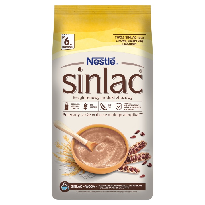 NESTLE SINLAC безглютенова кашка зернова 500 г 6+ — фото 2