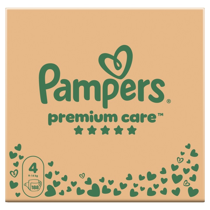 Pampers Premium Care 4, 188 шт., 9-14 кг Підгузки Місячний запас Плюс — фото 8