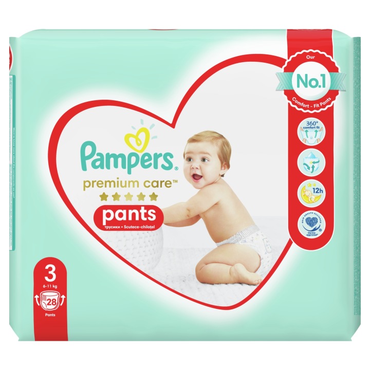 Трусики-підгузки Pampers Premium Care Розмір 3 28 шт. — фото 2