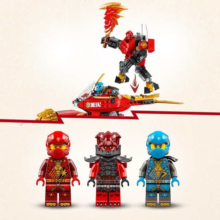 Конструктор LEGO Ninjago 71830 Грозовий Вершник-мех Kaia 2 в 1 Рухомі Частини — фото 6