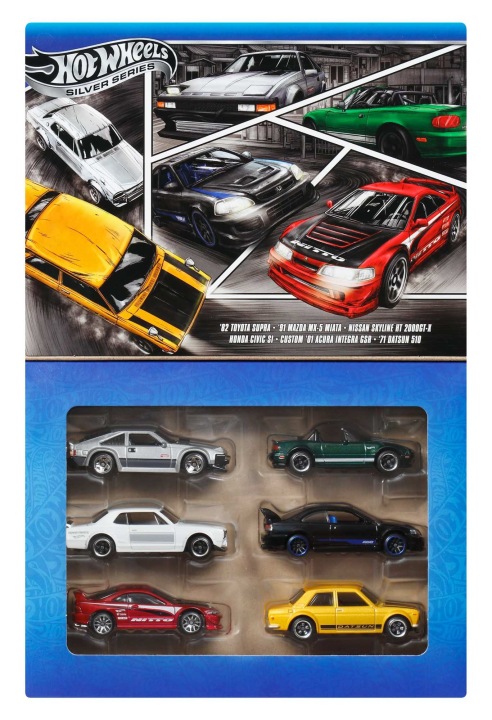 Hot Wheels - 6 шт. Streets of Японія Silver Series