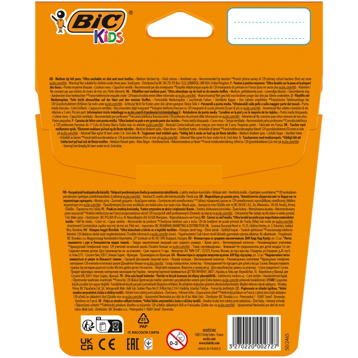 BIC фломастери KIDS KID COULEUR 12 кольорів, фломастери — фото 3