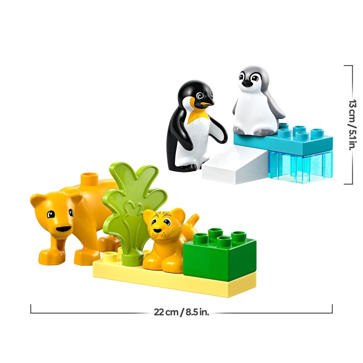 LEGO DUPLO 10442 Сім'ї диких тварин: пінгвіни і леви Конструктор 10 ел. — фото 10
