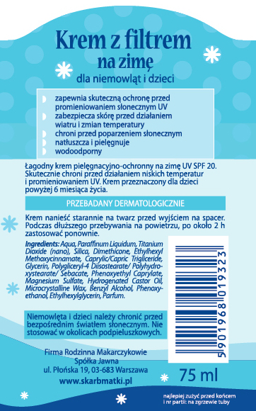 SKARB MATKI крем з фільтром на зиму SPF 20 75 мл — фото 2