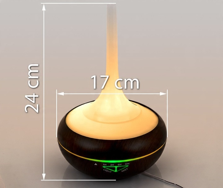 HUMIDIFIER AROMATHERAPY LED LIGHT TIMER Product width 17 cm