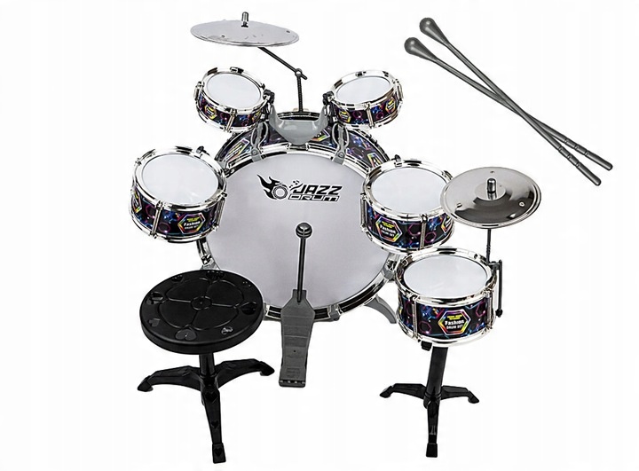 DRUMS FOR CHILDREN DRUM SET CYMBALS MUSICAL INSTRUMENT STOOL Kid's age 3+ years