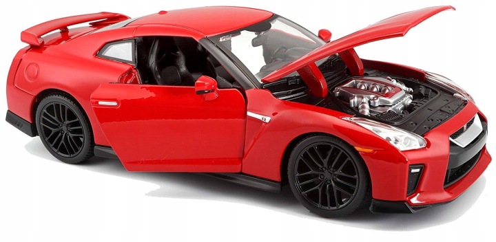 Nissan GT-R 1:24 модель Bburago 18-21082 червоний — фото 2