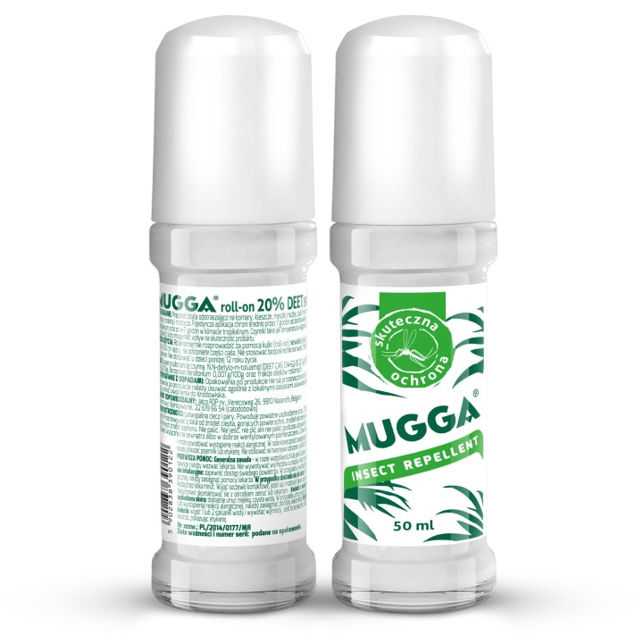 MUGGA Роликовий 20% DEET від комарів кліщі комахи комахи 50 мл