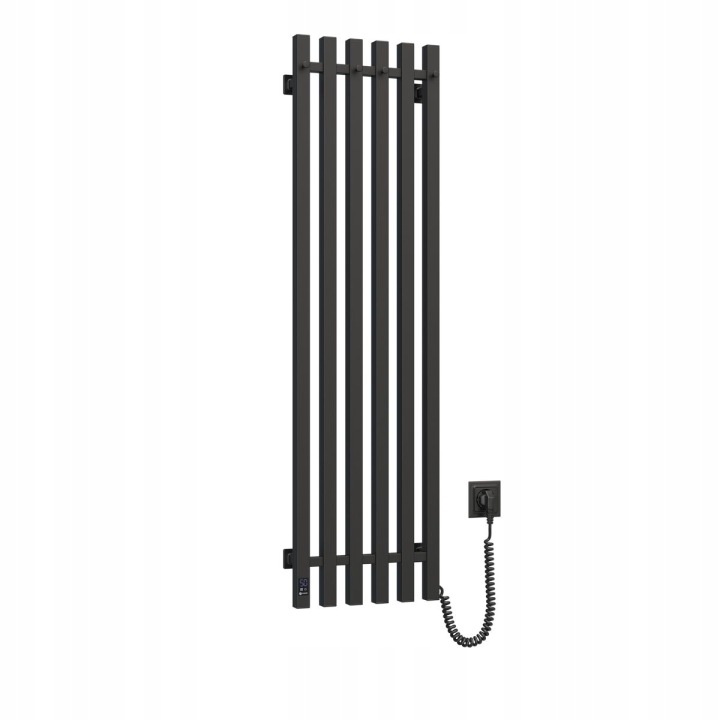 Elektrický koupelnový radiátor Černý Navin Levante 330x1200 pravý