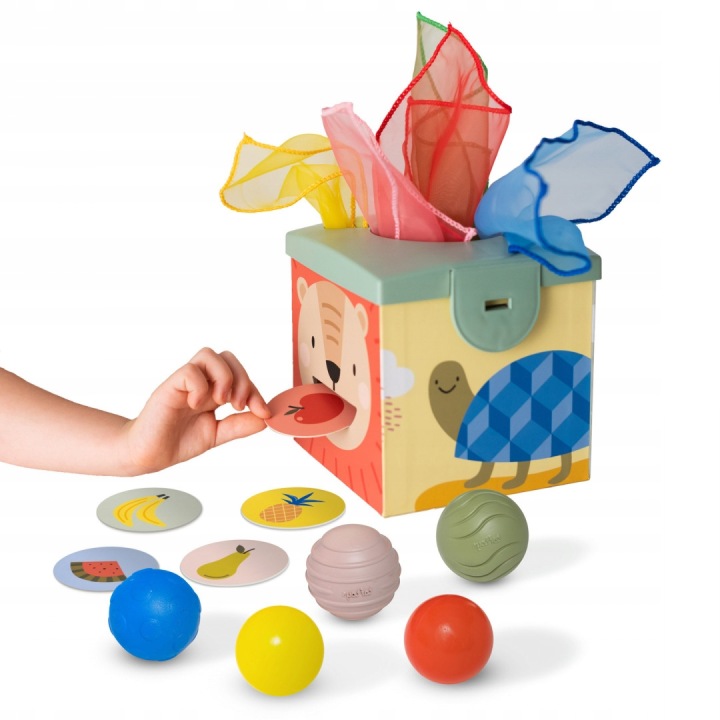 Taf Toys Сенсорний Чарівний Контейнер Серветки М'ячики 12 міс.+ 12965