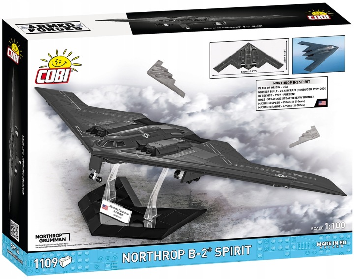 Cobi ARMED FORCES Бомбардувальник Northrop B-2 SPIRIT 5916 1109 ел. — фото 6