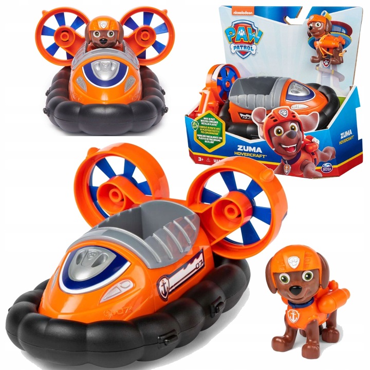 PSI PATROL 2W1 PODUSZKOWIEC ZUMA ECO HOVERCRAFT + FIGURKA