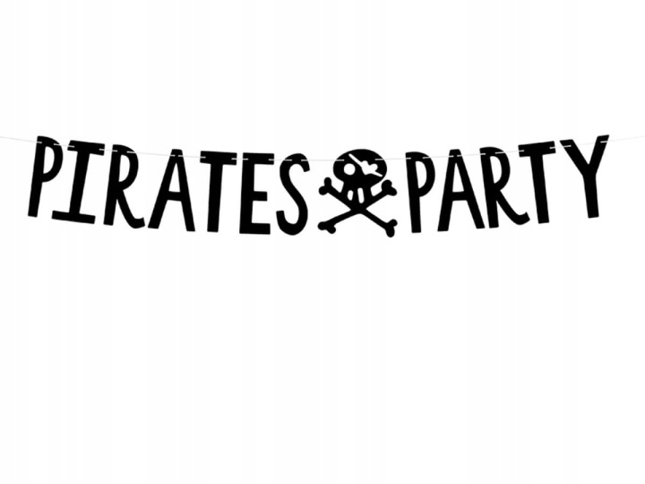 Банер пірати чорний pirates вечірка день народження 100 см — фото 4