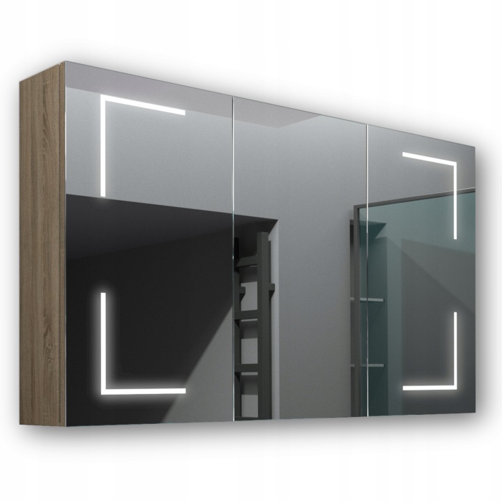 Dřevěná skříňka 120x70 Led zrcadlo Jupiter Sonoma