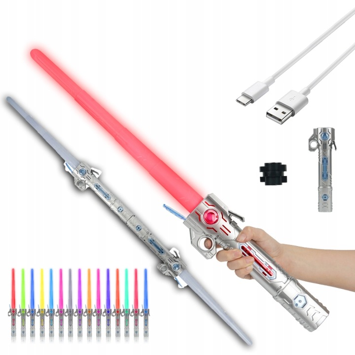 MIECZ LASEROWY 15 кольорів MIECZ ŚWIETLNY з підсвічуванням, мечів