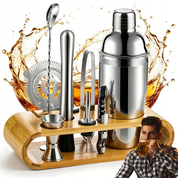 Profesionální Barmanský Set Na Nápoje Shaker 10 Kusů Jako Dárek