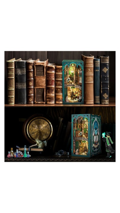 Book nook Дім Slytherin Harry Potter DIY мініатюрний будиночок LED 156 ел. — фото 11