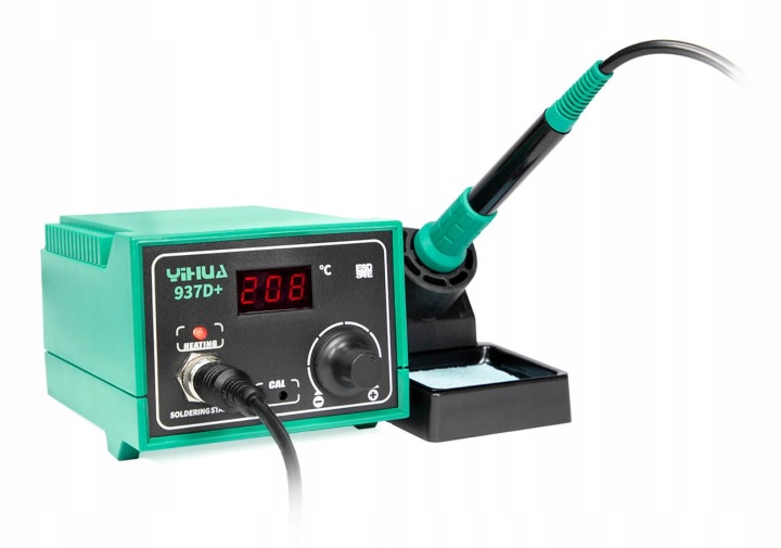 Hrotová stanice Yihua 937D+ 120W 200-480°C pájecí 900M-T kompaktní Led