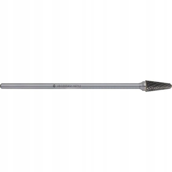 Nástroje Cz fréza technická kuželová zaoblená Tk L 10*20*170mm, dvojitý sek