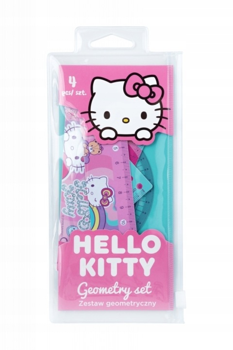 HELLO KITTY набір математичний геометричний 4 шт. рожевий