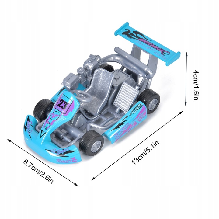 1:32 Scale Модель автомобільна High Go Карток Racing Car Pobrot Back Back 9Q — фото 8