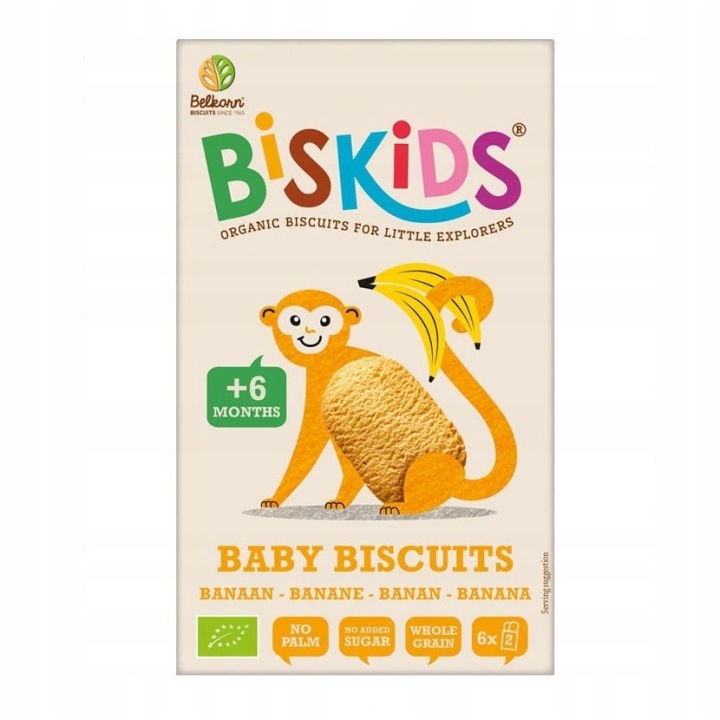 Печиво бананове від 6 місяців біо 120 г - BISKIDS
