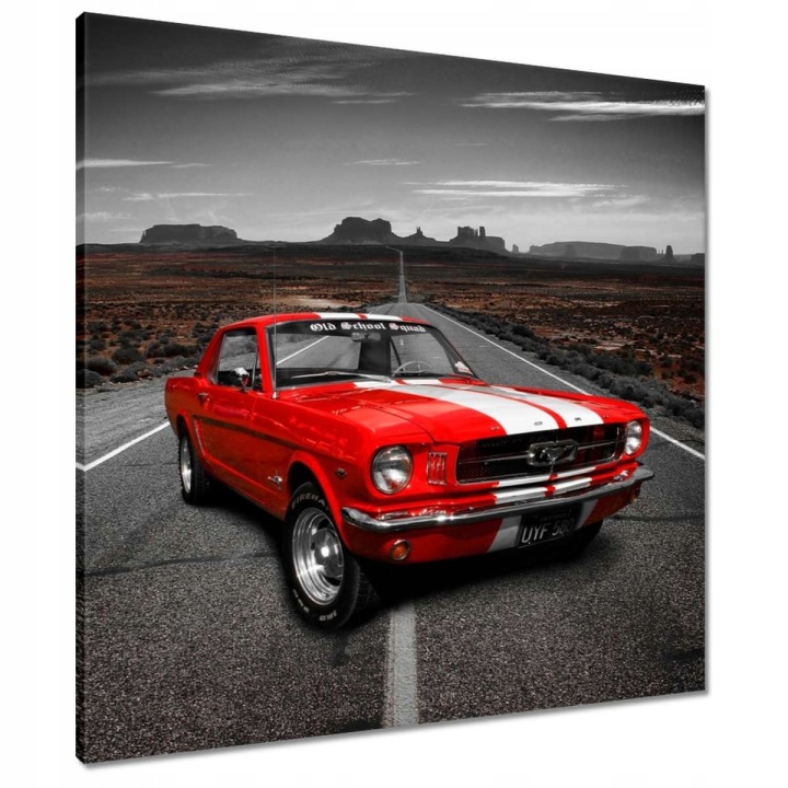 Obrazy 70x70 Červený Ford Mustang