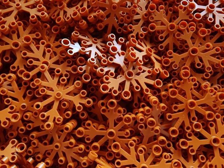 LEGO 2417 Levél Növény Fa Sötét Narancs Dark Orange 5 db