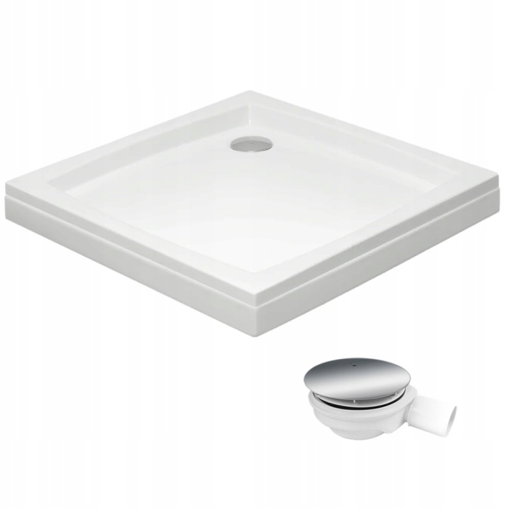 Čtvercová sprchová vanička pod kryt Patio 80x80 oboulůžko