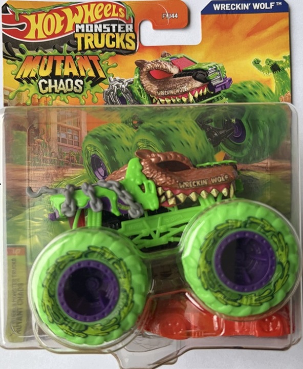 MUTANT Chaos WRECKIN WOLF Hot Wheels Diecast Truck Авто Monster Trucks 1:64