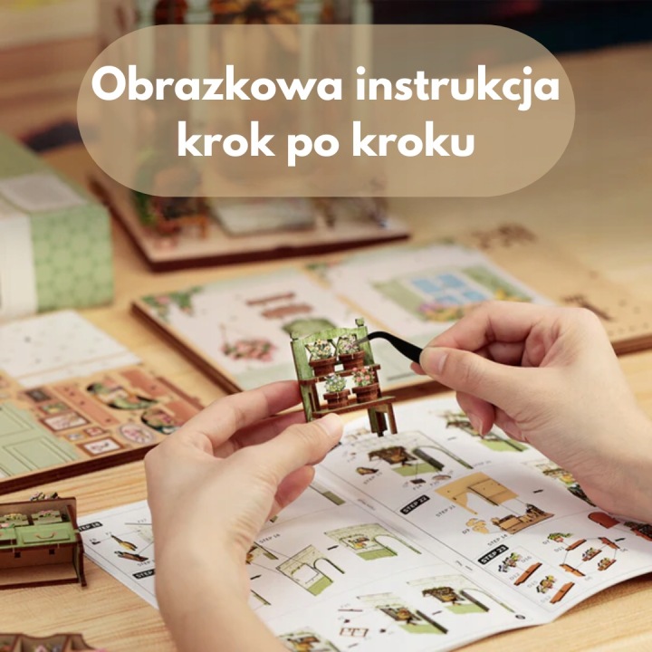 Мініатюрний будиночок міні Book Nook Квіти з Єлисейські острови Полів — фото 14
