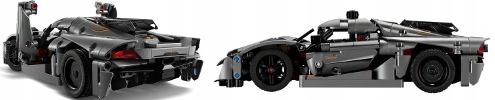 Конструктор LEGO Technic 42173 Koenigsegg Jesko Absolut сірий 801 елементів +10 — фото 15