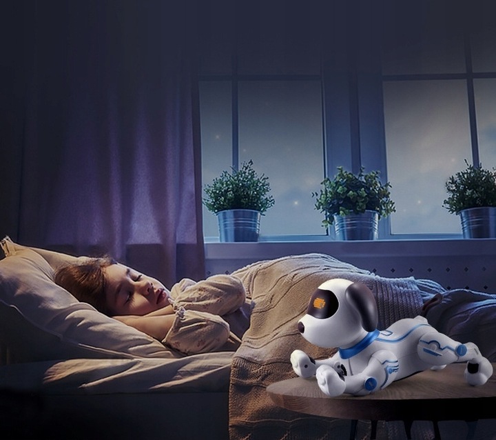 ROBOT DOG CONTROLLED RC PROGRAMMABLE RESPONDS TO VOICE COMMANDS + REMOTE CONTROL Kind walking