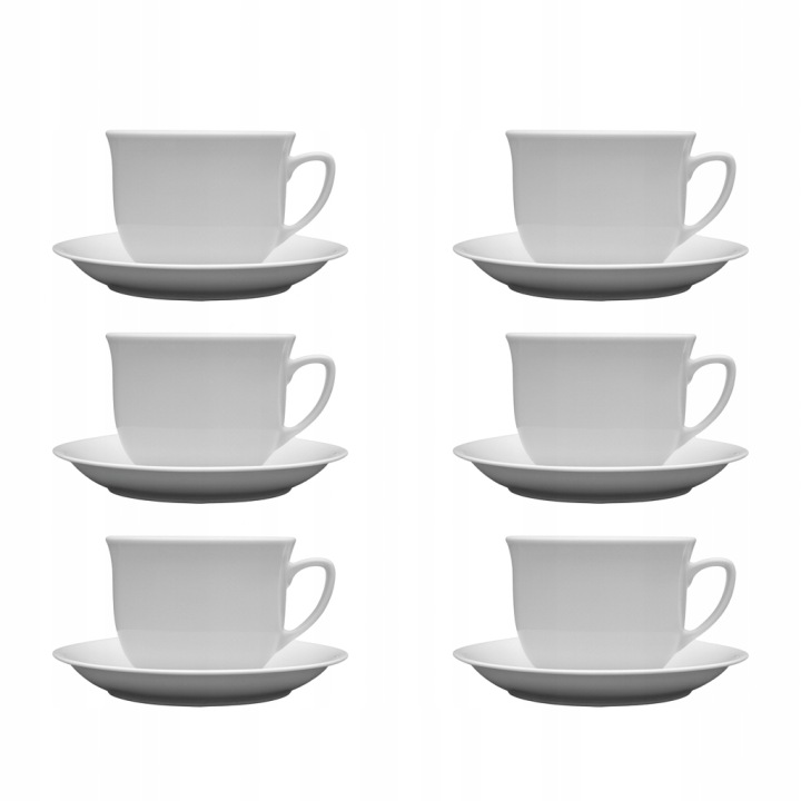 Sada šálků Vídeň Lubiana bílá 300 ml/16 cm 6 kusů