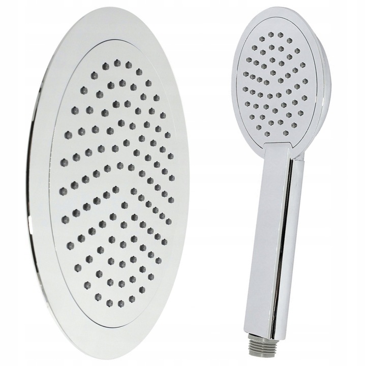 Sprchový set s dešťovou sprchou a sprchovou hlavicí, chrom