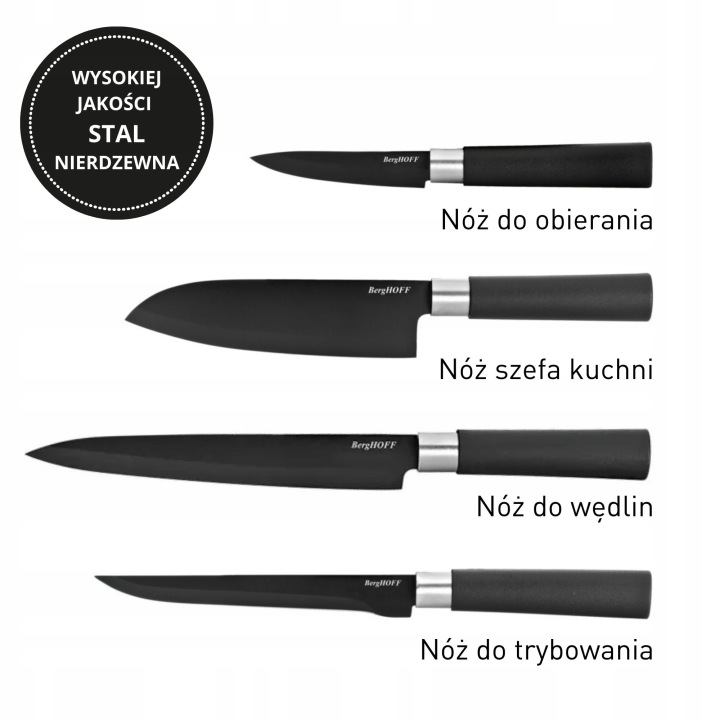 Sada nožů BergHoff komplet Prime 5ks Slate
