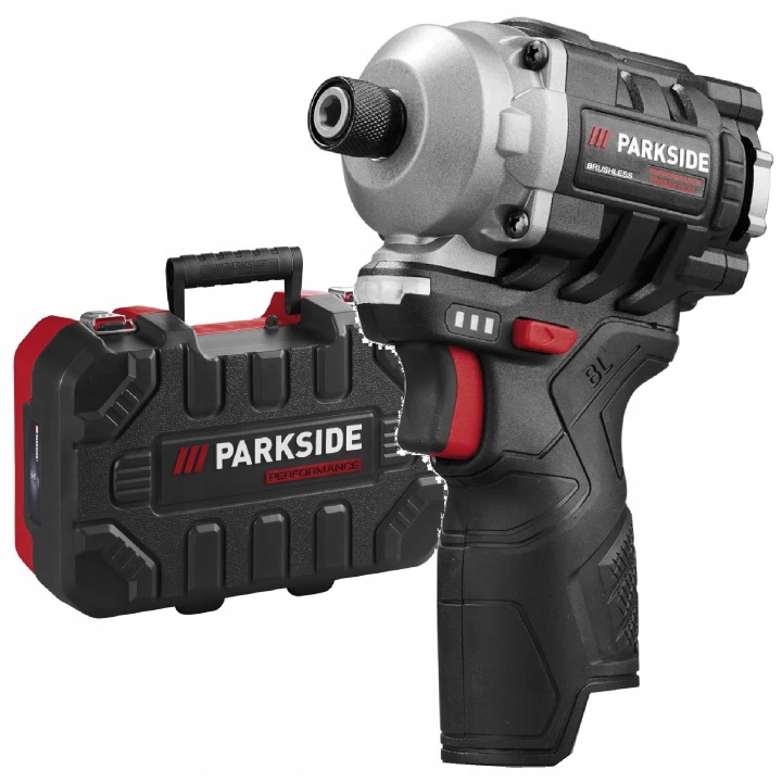 Aku rázový utahovák Parkside Pdssap 12V šroubovák 170 Nm Kufr