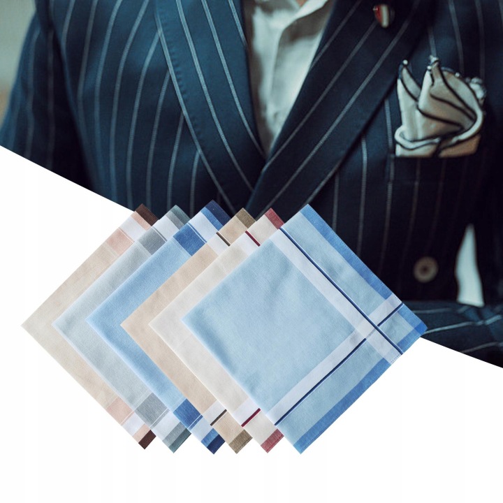 6 шт. Cloth Для чоловіків Серветки Хустка Преміум Бандани 16 дюймів Pocket Square
