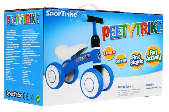 Перший Біговел PettyTrike для дітей Синя Каталка SporTrike — фото 5