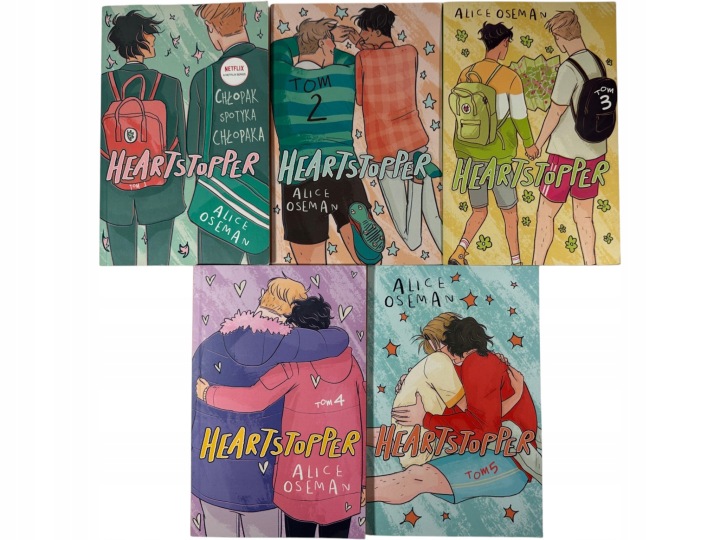 Zdjęcie egzemplarza: Heartstopper 1-5 / Alice Oseman / powieść graficzna