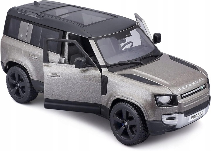 Land rover defender 110 2022 bburago 1:24 сріблястий — фото 9
