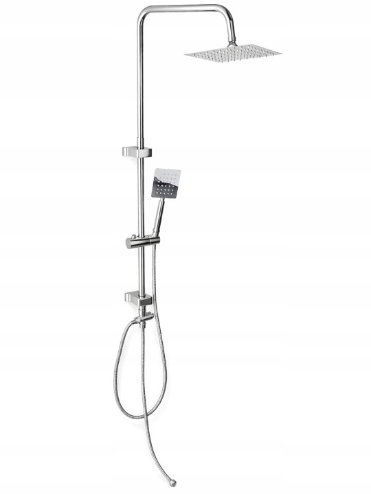 Sprchový sloup s dešťovou sprchou Chrom Sprchový set na omítku