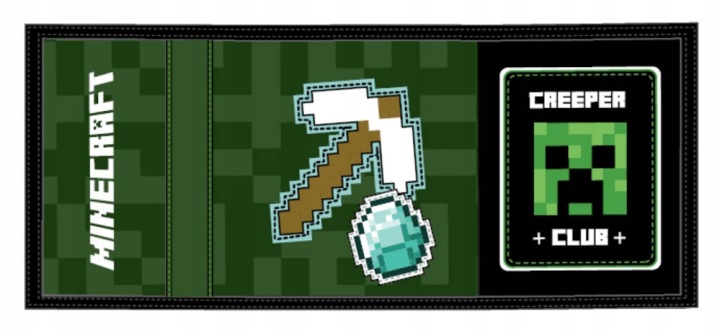 Гаманець MINECRAFT CREEPER CLUB складаний гаманчик для дітей ASTRA ліцензія — фото 2