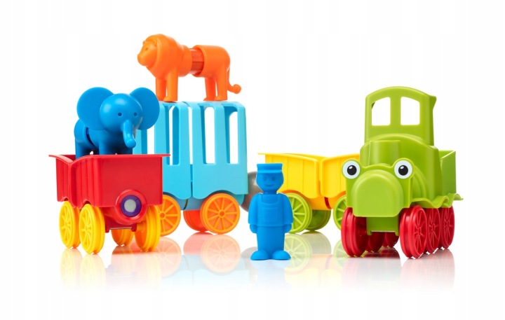 Магнітний конструктор Smart Max My First Animal Train IUVI Тварини Гра — фото 14