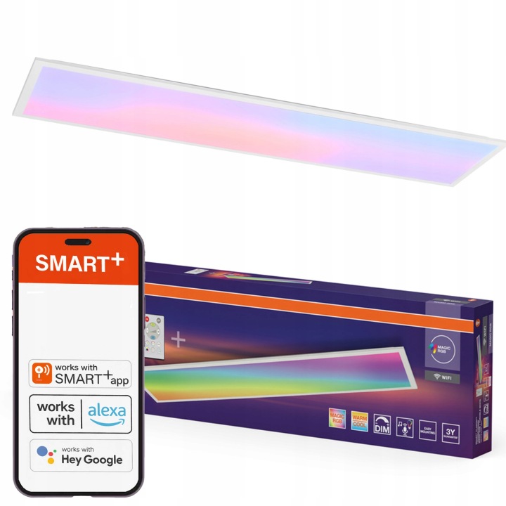 Led panel Kaseton 36W 3000lm Cct Rgb 120x30 cm Smart WiFi Magic Osram